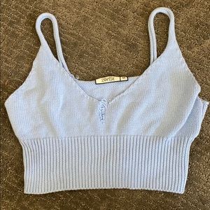 Blue crop top